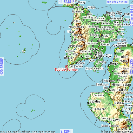 Topographic map of Tobias Fornier