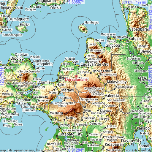 Topographic map of Dorsalanam