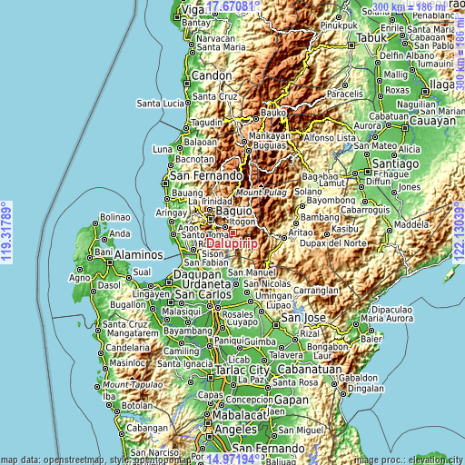 Topographic map of Dalupirip