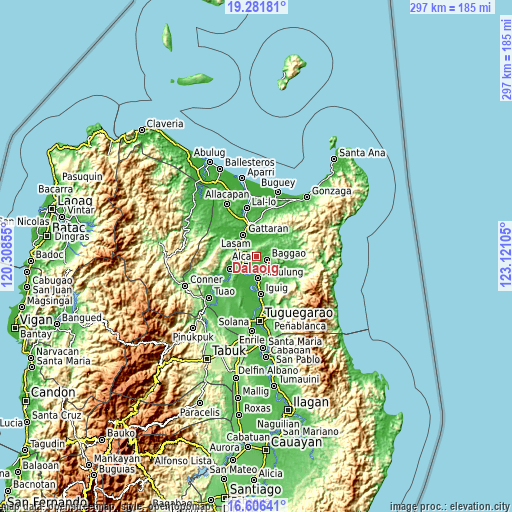 Topographic map of Dalaoig