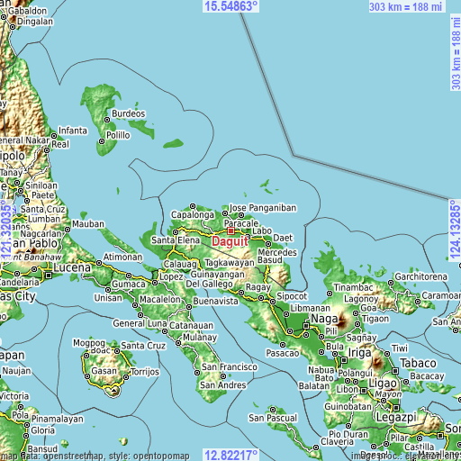 Topographic map of Daguit