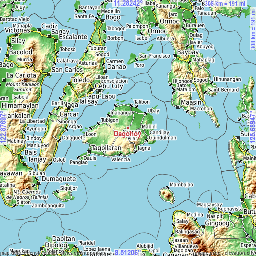 Topographic map of Dagohoy