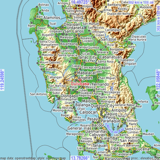 Topographic map of Culubasa