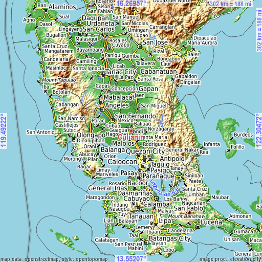 Topographic map of Culianin