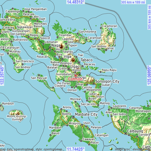 Topographic map of Cotmon