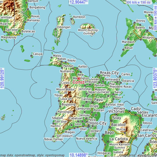 Topographic map of Cortez