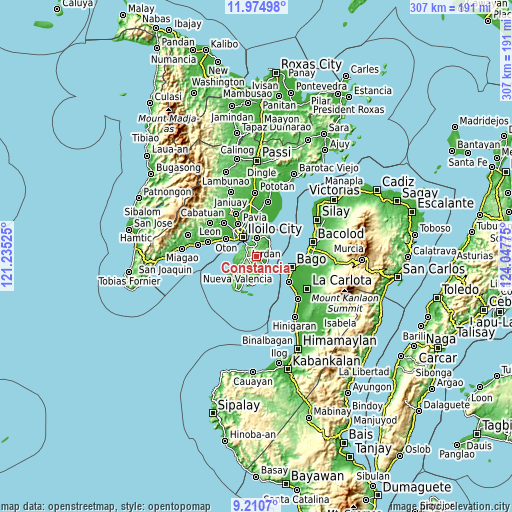 Topographic map of Constancia