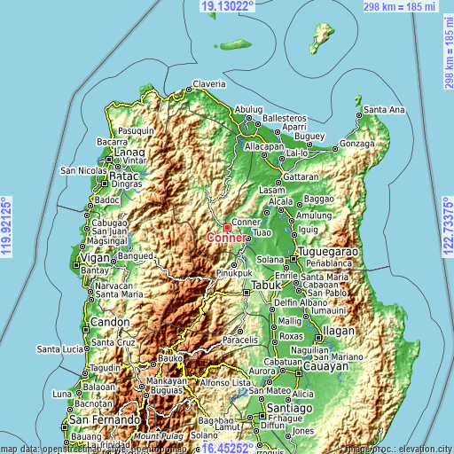 Topographic map of Conner