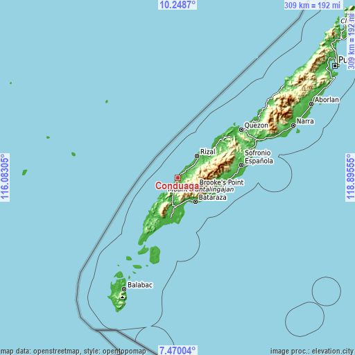 Topographic map of Conduaga