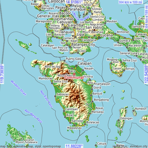 Topographic map of Communal