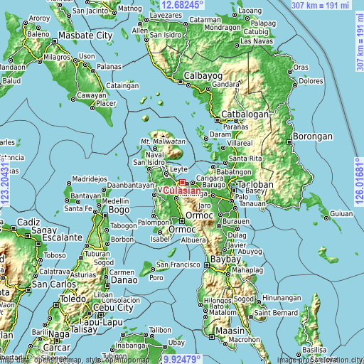 Topographic map of Culasian