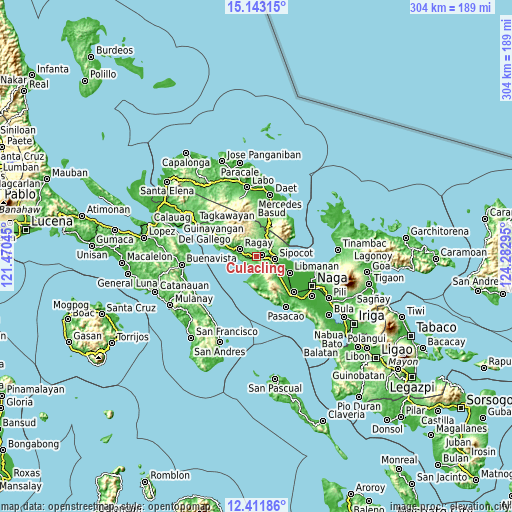 Topographic map of Culacling