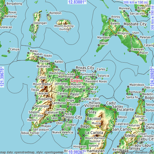 Topographic map of Cogon