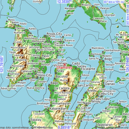 Topographic map of Chambrey