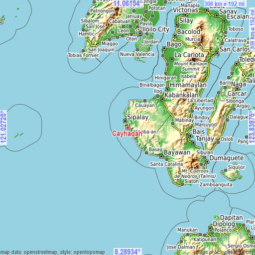 Topographic map of Cayhagan