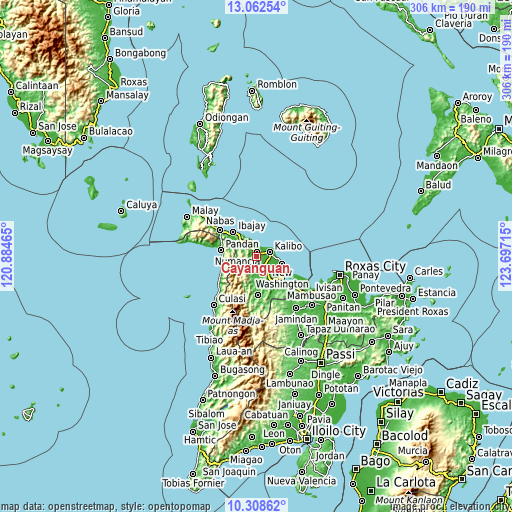 Topographic map of Cayanguan