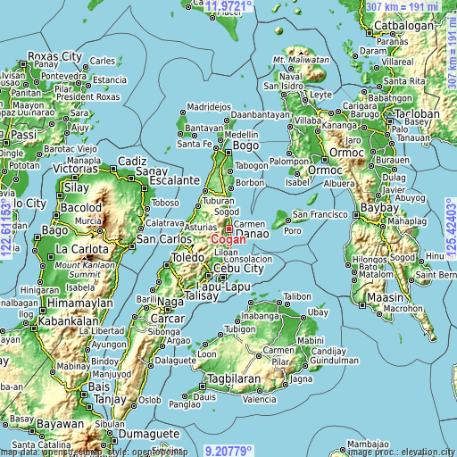 Topographic map of Cogan