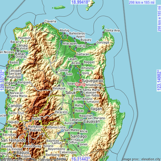 Topographic map of Carig