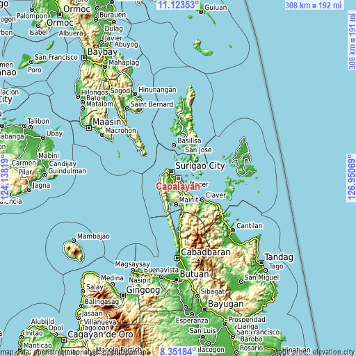 Topographic map of Capalayan