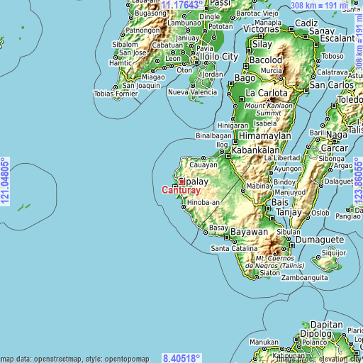 Topographic map of Canturay