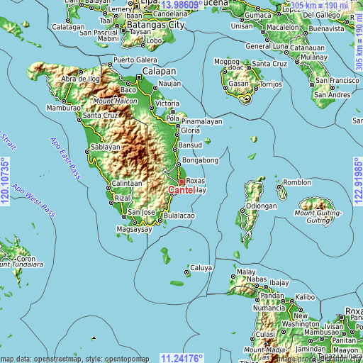 Topographic map of Cantel