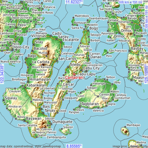 Topographic map of Cantao-an