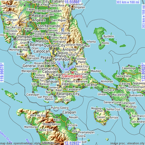 Topographic map of Calumpang