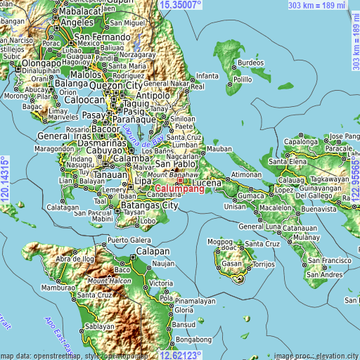 Topographic map of Calumpang
