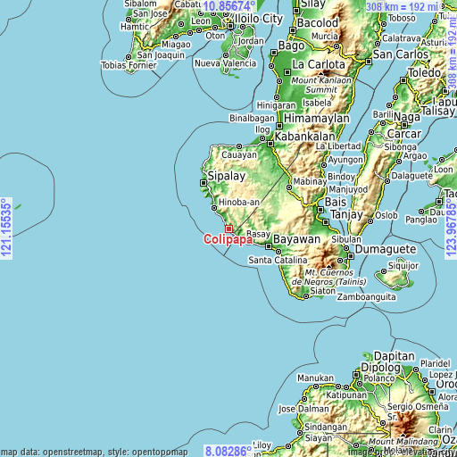 Topographic map of Colipapa