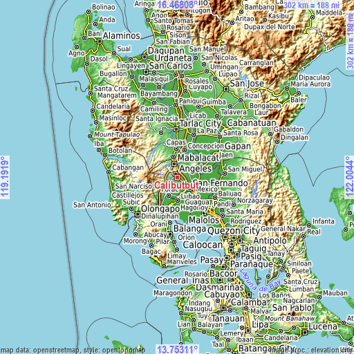 Topographic map of Calibutbut