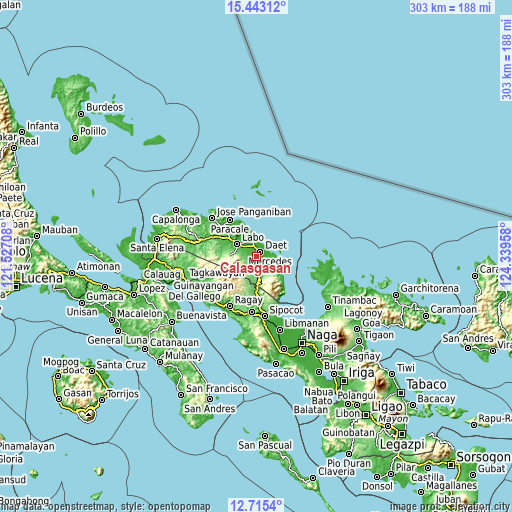 Topographic map of Calasgasan