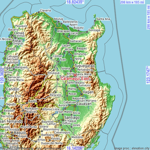 Topographic map of Calamagui East