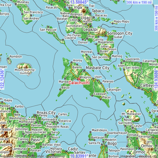 Topographic map of Calachuchi