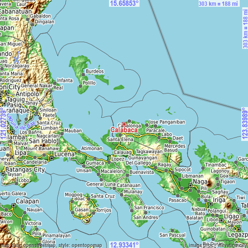 Topographic map of Calabaca