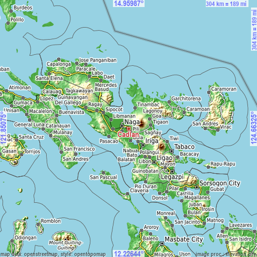 Topographic map of Cadlan