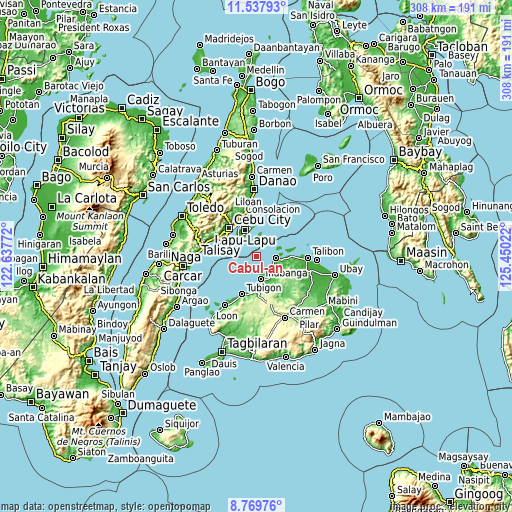 Topographic map of Cabul-an