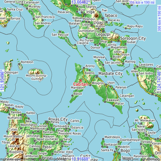 Topographic map of Cabitan