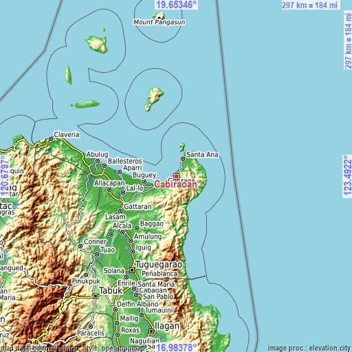 Topographic map of Cabiraoan