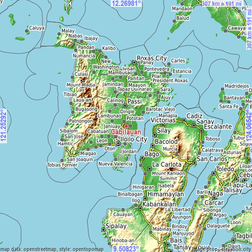 Topographic map of Cabilauan