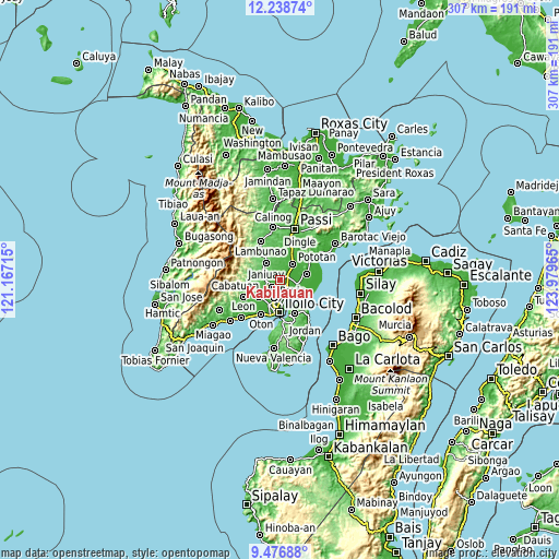 Topographic map of Kabilauan