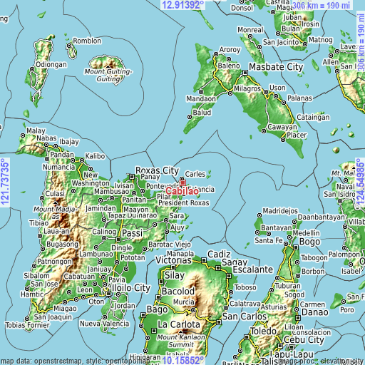 Topographic map of Cabilao