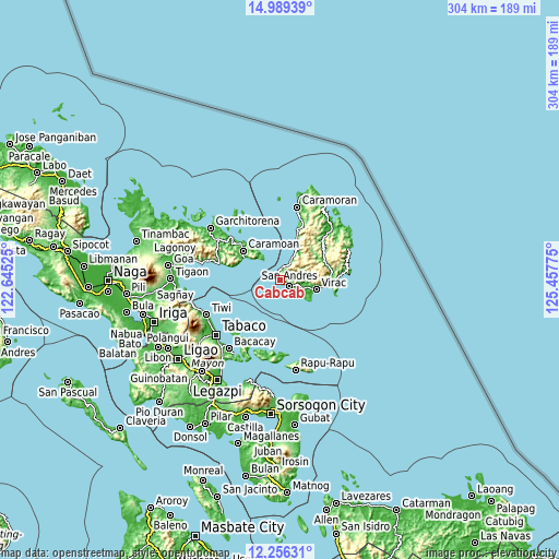 Topographic map of Cabcab