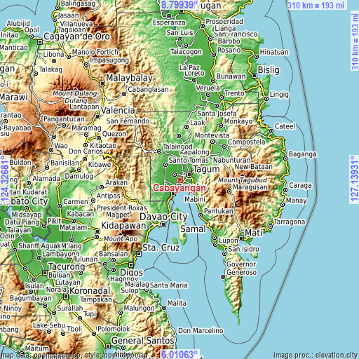 Topographic map of Cabayangan