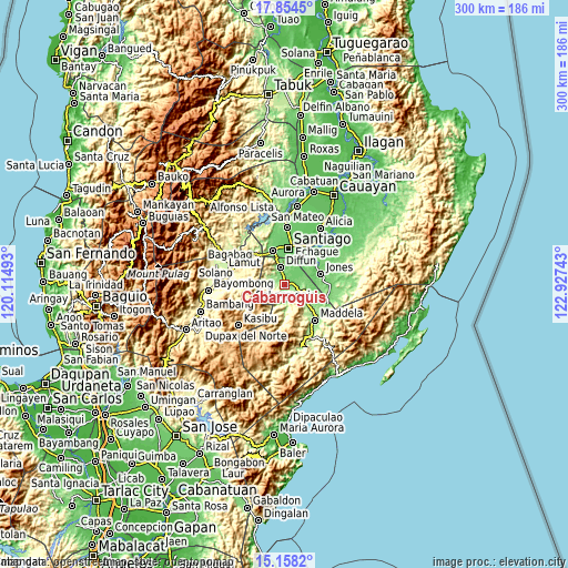 Topographic map of Cabarroguis