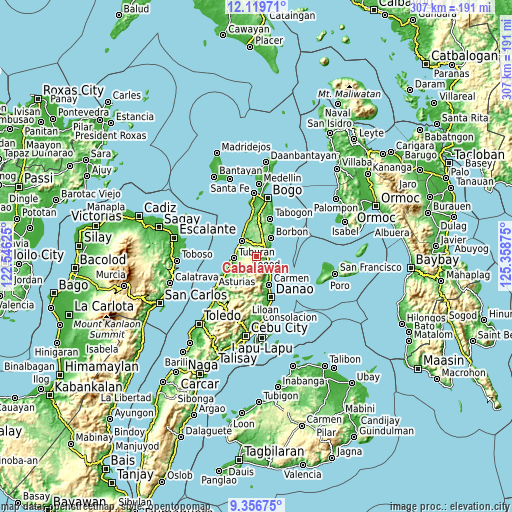 Topographic map of Cabalawan