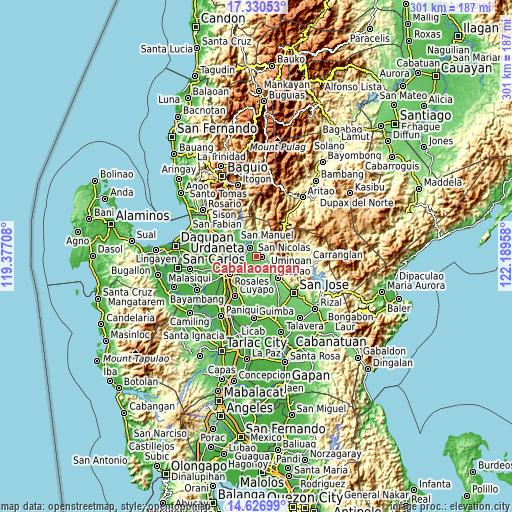 Topographic map of Cabalaoangan