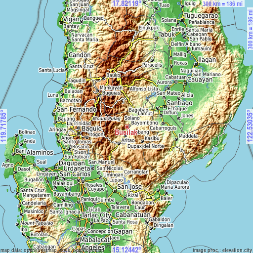 Topographic map of Busilak