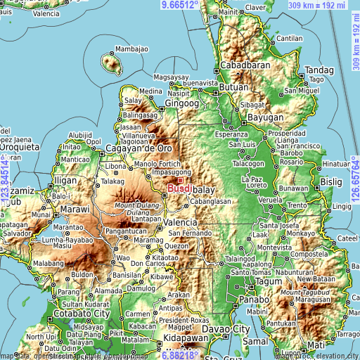 Topographic map of Busdi