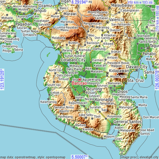 Topographic map of Barurao