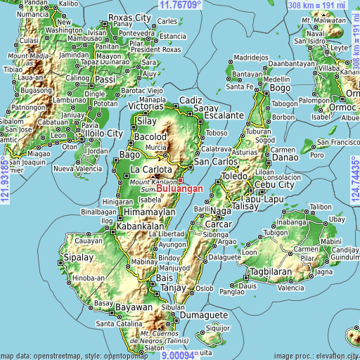 Topographic map of Buluangan